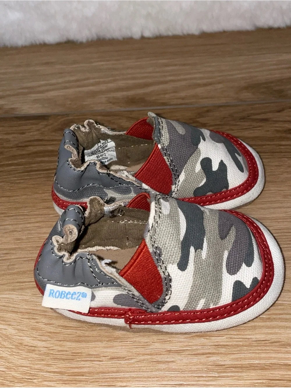 Robeez Gray Camouflage Soft Sole Shoes 0-6 Months